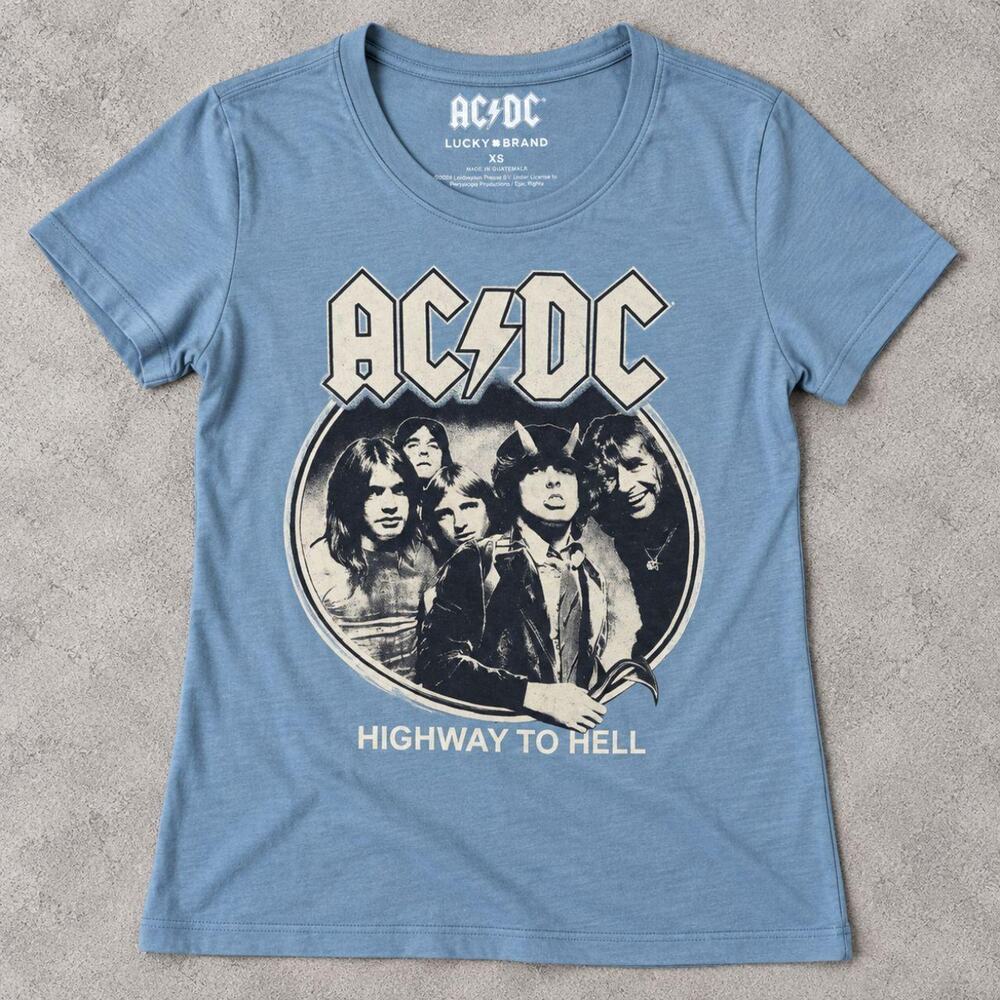 AC/DC Highway to Hell Blue Graphic Tee XS